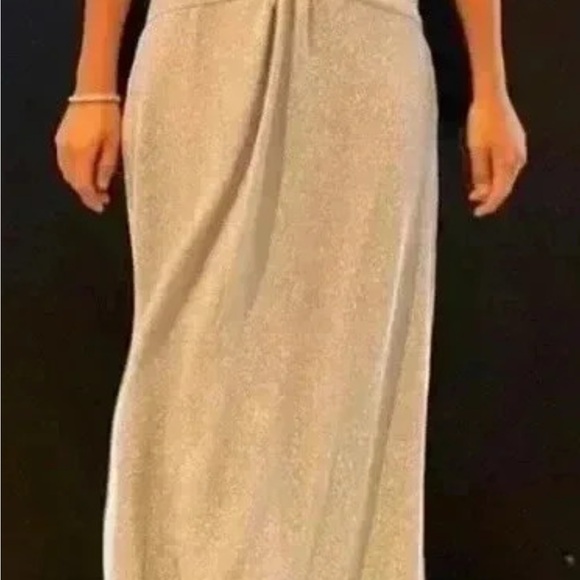 NWOT Shimmering Silver dress/gown - Picture 6 of 10
